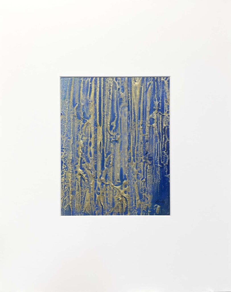 Splash original blue gold art