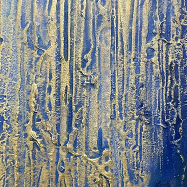Splash original blue gold art