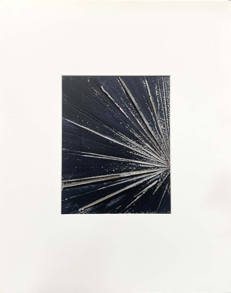 Starburst black silver original art