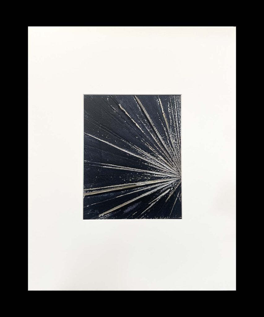 Starburst black silver original art