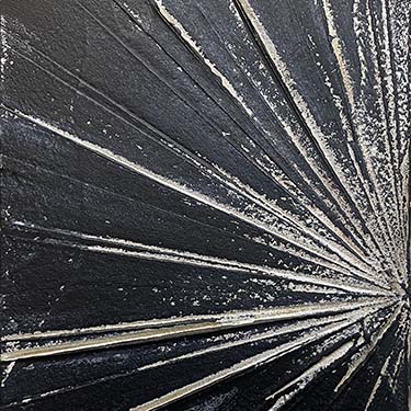 Starburst black silver original art