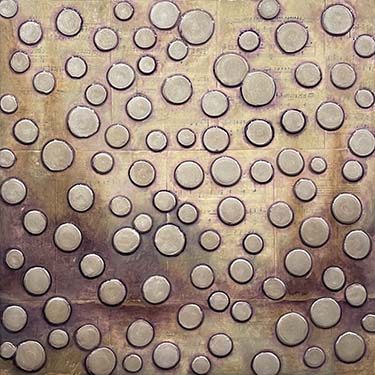 Summer Nights sheet music abstract landscape polka dot painting