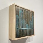 Sweet as Pie No. 2 abstract willow tree plaster painting copper turquoise