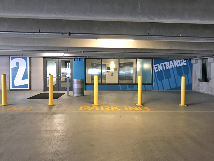 Tarkington Parking Garage Signs