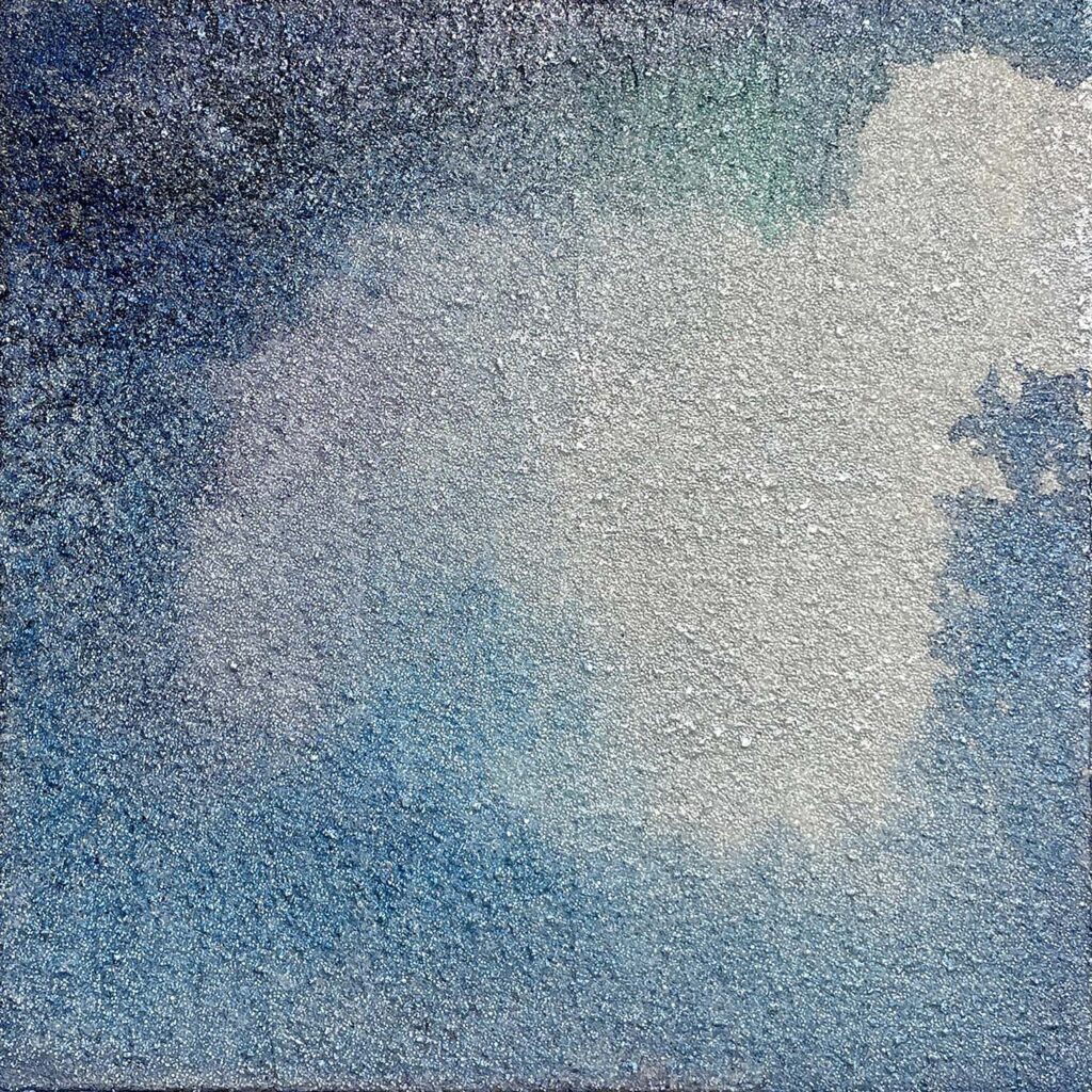 Temporary No. 3 abstract landscape glass bead painting