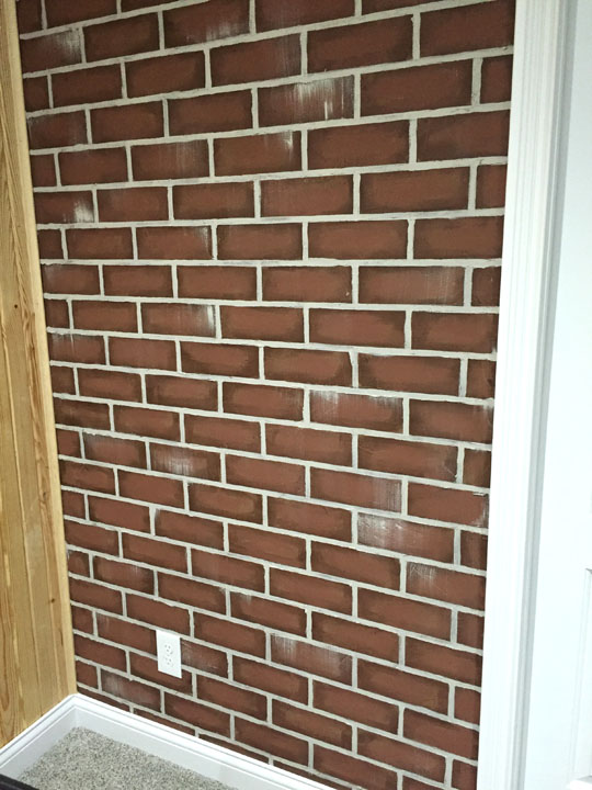 Faux Textured Brick Wall