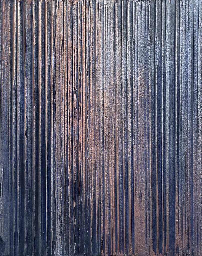Timid original modern art blue copper