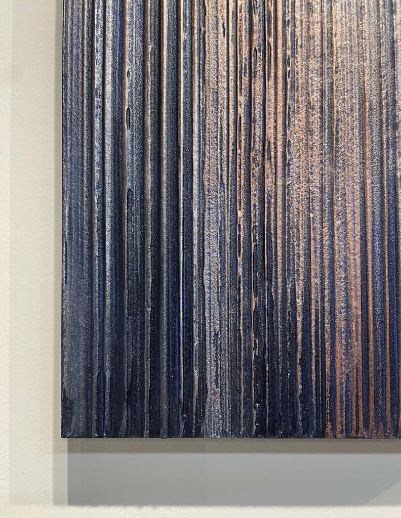 Timid original modern art blue copper