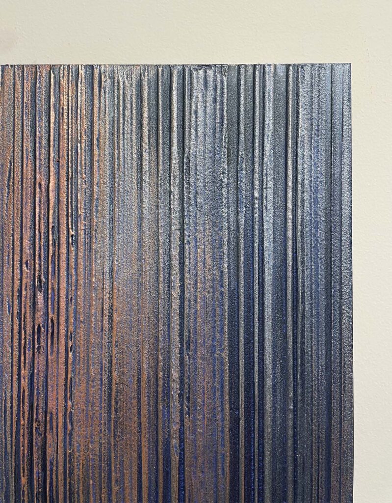 Timid original modern art blue copper