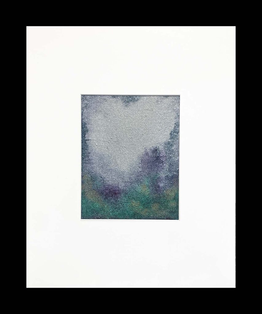 To the Sky abstract landscape glass bead painting