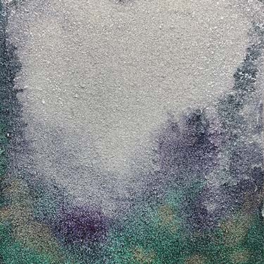 To the Sky abstract landscape glass bead painting