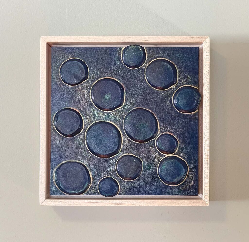 Unsurety No. 4 abstract polka dot plaster painting