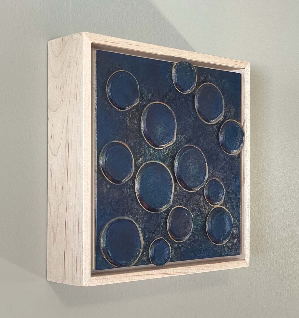 Unsurety No. 4 abstract polka dot plaster painting