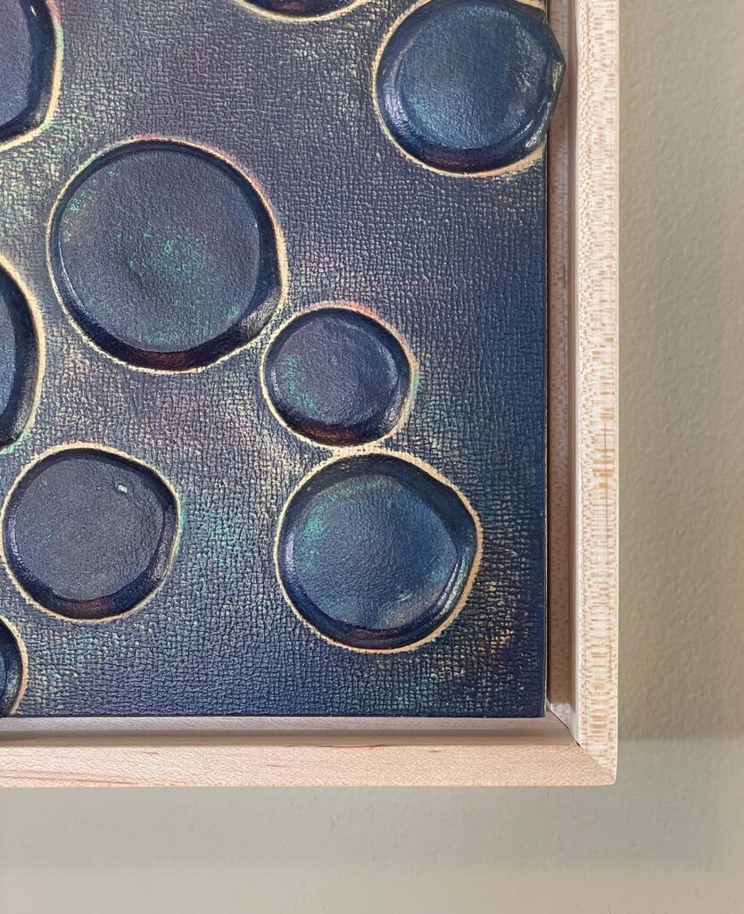 Unsurety No. 4 abstract polka dot plaster painting