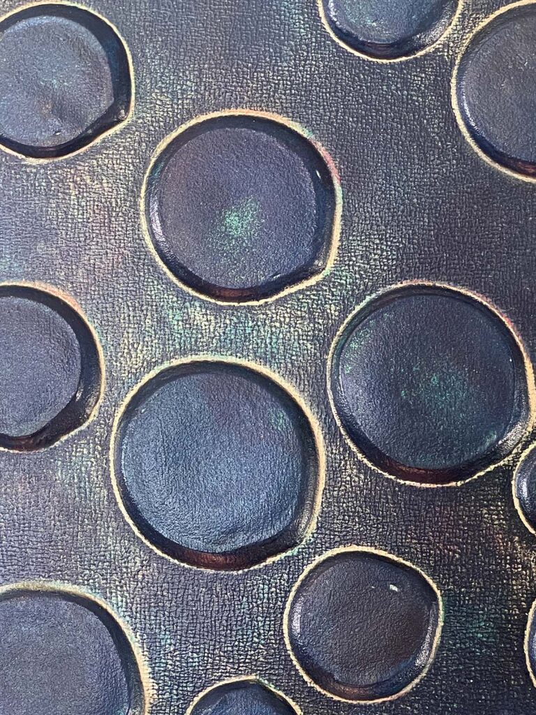 Unsurety No. 4 abstract polka dot plaster painting