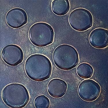 Unsurety No. 4 abstract polka dot plaster painting