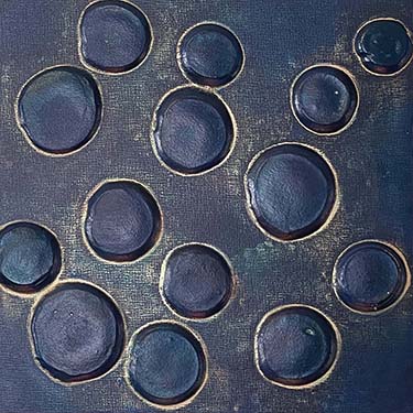 Unsurety No. 1 abstract polka dot plaster painting