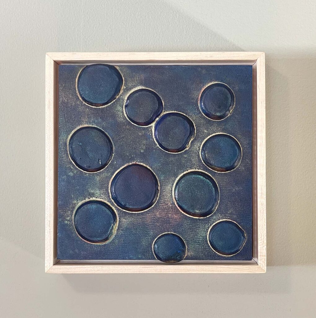 Unsurety No. 3 abstract polka dot plaster painting