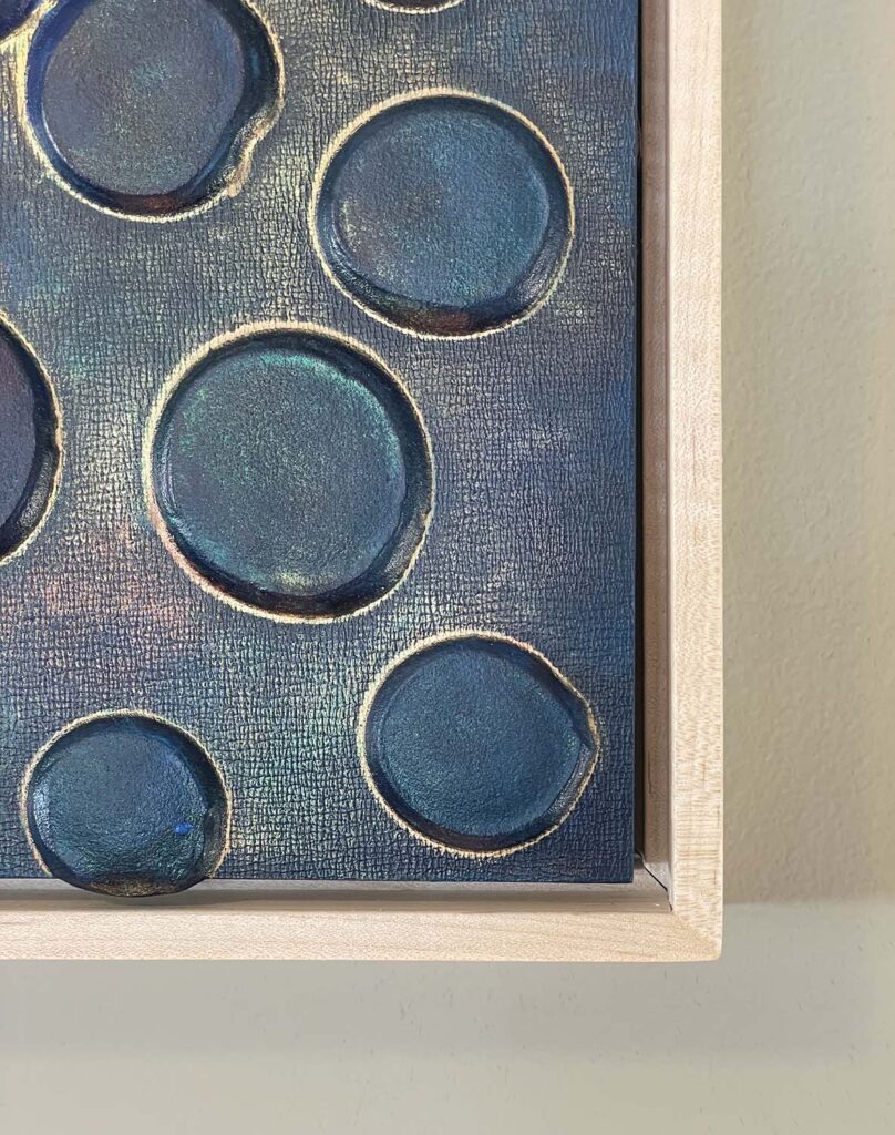 Unsurety No. 3 abstract polka dot plaster painting