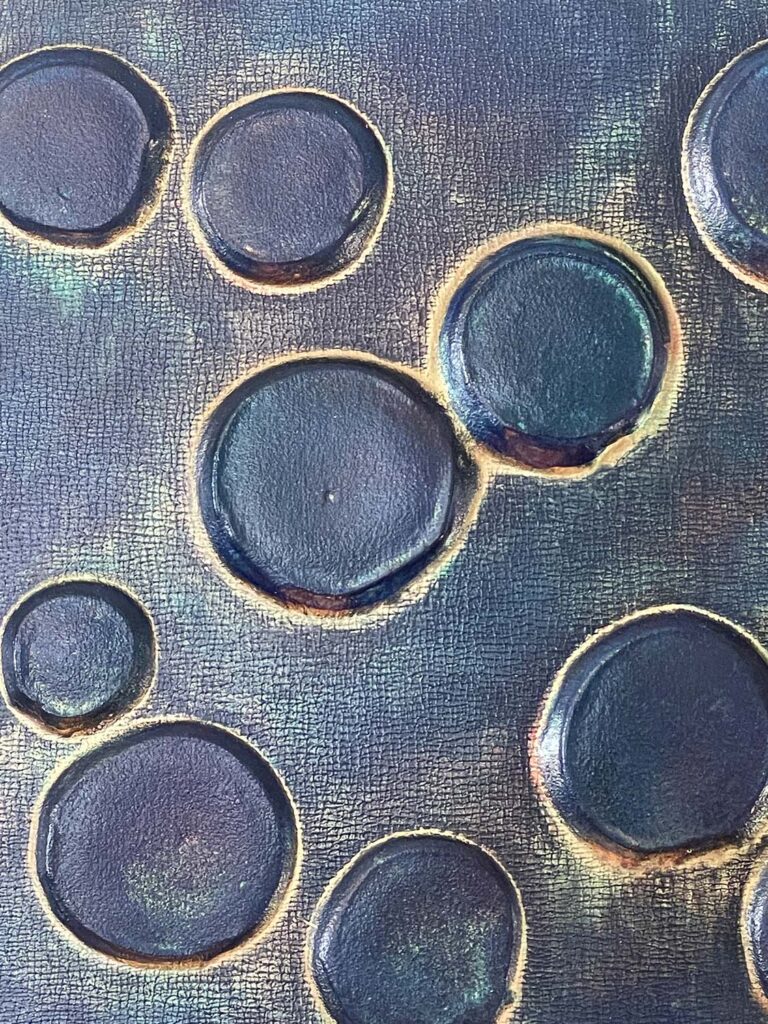 Unsurety No. 2 abstract polka dot plaster painting