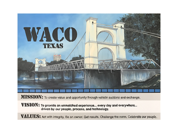 Waco Texas Copart Signage Mural