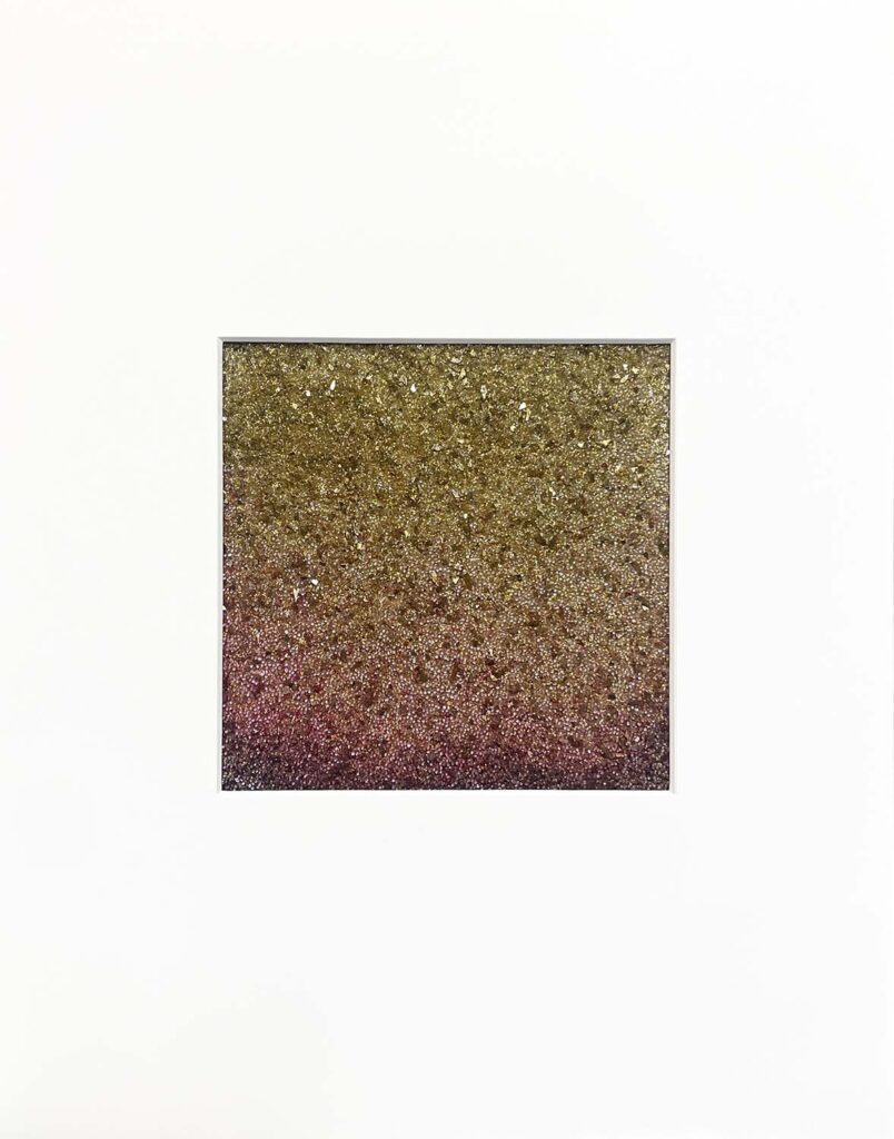 Yes matted painting gold sparkle