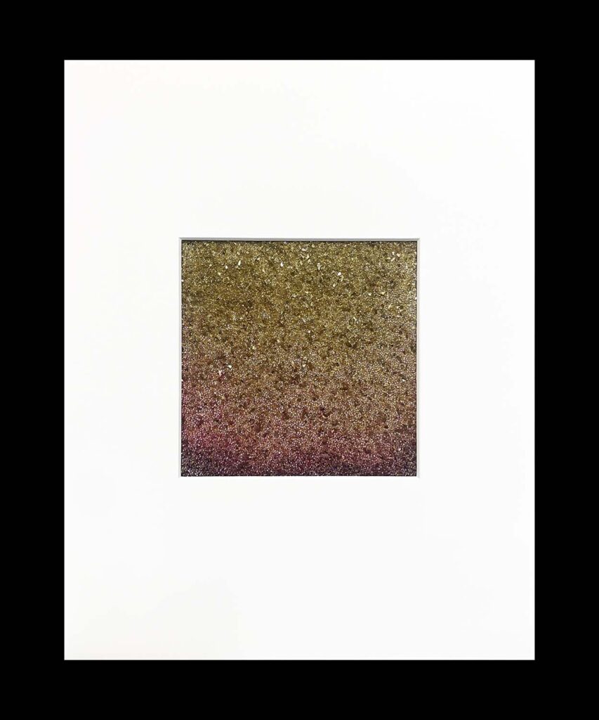 Yes matted painting gold sparkle