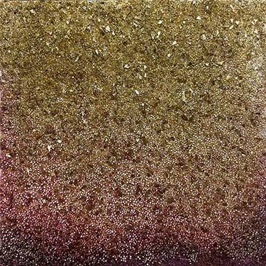 Yes matted painting gold sparkle