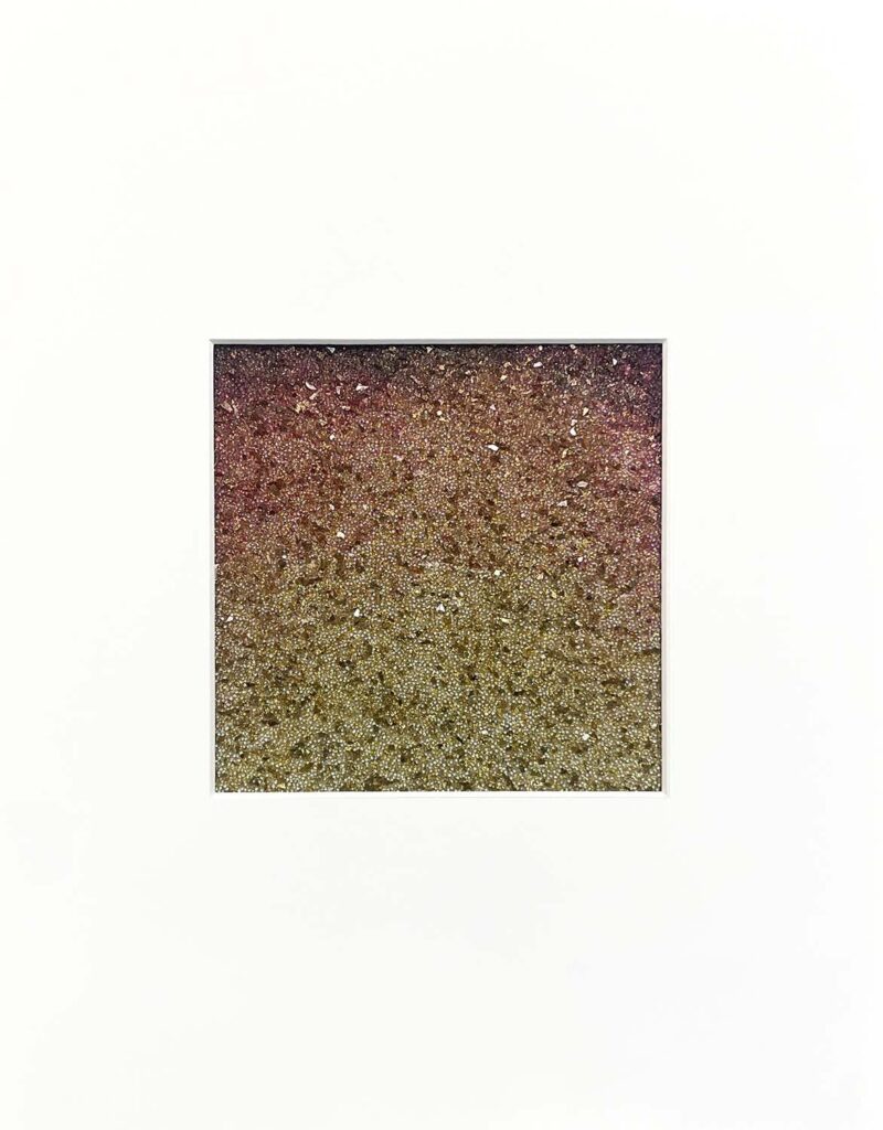 You Will Find Me matted painting gold sparkle