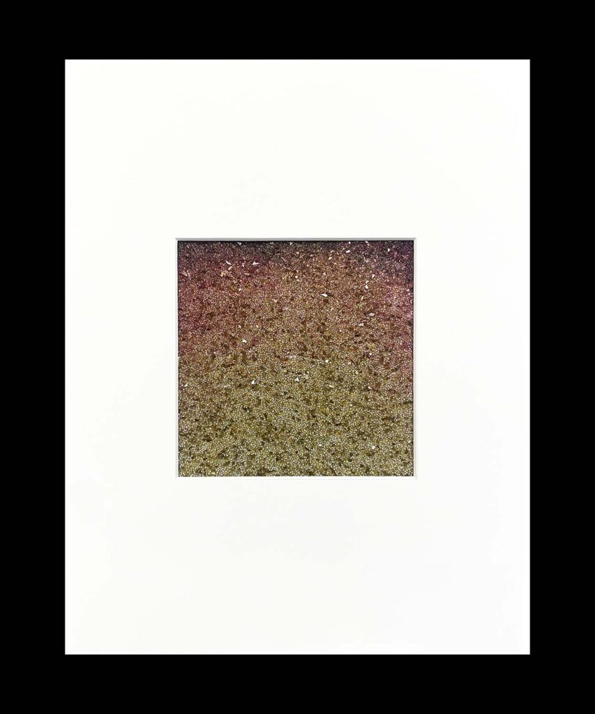 You Will Find Me matted painting gold sparkle